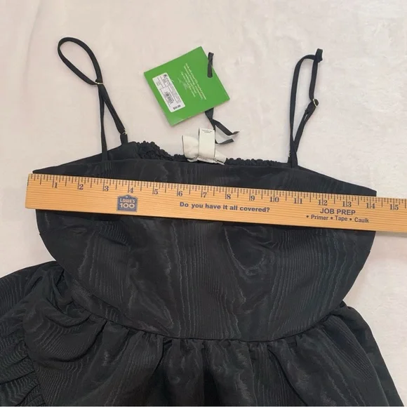 Kate spade Elegant Black Tiered Dress spaghetti strap xxs new with tags - Picture 8 of 8